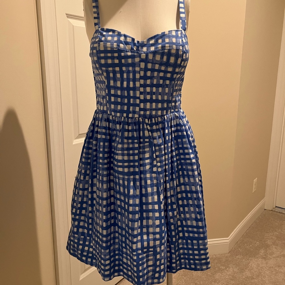 Lilly Pulitzer blue and white checkered dress